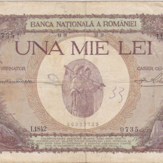 ROMANIA 1000 LEI 1939 SUPRATIPAR F