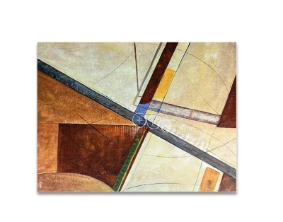 Tablou gigant abstract pictat manual birou, living, Compozitie abstracta 3, 120x90cm ulei pe panza in relief efect 3D, gata de expus pe perete foto