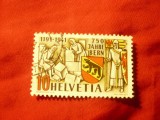 Timbru Elvetia 1941 - Oras Berna 75 Ani - , val. 10C stampilat