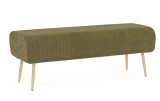 Cumpara ieftin Banca textil verde forest otel natur Olga 129x45.5x48h