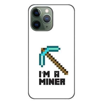 Husa compatibila cu Apple iPhone 11 Pro Silicon Gel Tpu Model Minecraft Miner foto