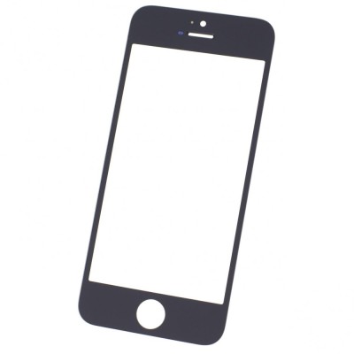 Geam Sticla iPhone 5, Negru foto