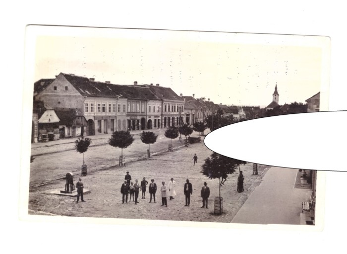 CP Crisuru Secuiesc - Piata Kossuth Lajos si biserica reformata, ocupatia maghiara, animata, stare buna