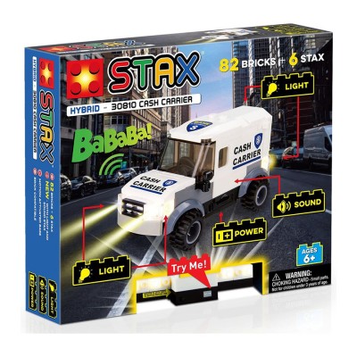 Jucarie - Set constructie copii cu lumini si sunete Stax - Masina blindata foto