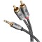 Cablu stereo premium extrem de flexibil textil 3m Jack 3.5 mm tata -