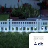 Gard solar LED, 58 x 36 x 3,5 cm, alb rece, 4 buc/set