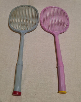 Rachete de Tenis - Badminton - Jucarie veche romaneasca de colectie anii 1980 foto