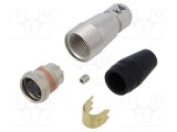 Conector circular HIROSE HR25, lipire PIN 4, mufă pe cablu mamă drept