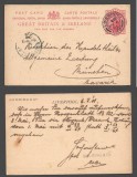 Great Britain 1901 Old Postcard Postal stationery Liverpool to Munchen D.1043