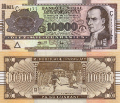 PARAGUAY 10.000 guaranies 2004 UNC!!! foto