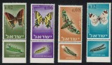 Israel 1965 - Fluturi si molii, serie neuzata cu viniete