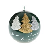 Lumanare rotunda cu bradut 8 cm