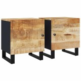 Cumpara ieftin Noptiere, 2 buc., 40x33x46 cm, lemn masiv de acacia
