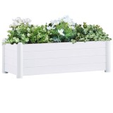 Gossi strat inaltat de gradina, alb, 100 x 43 x 35 cm, pp