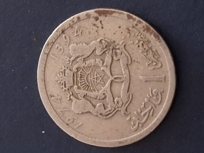 1 dinar 1974 maroc foto