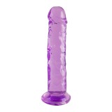 Dildo Realist Pretty Betty cu Ventuza, TPE, Mov, 16 cm