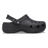 Saboți Crocs Women&#039;s Classic Platform Glitter Clog Negru - Black