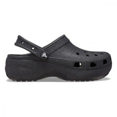 Saboți Crocs Women&#039;s Classic Platform Glitter Clog Negru - Black