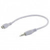 Micro USB male to 3.5mm Male Jack Audio Cable 30cm White YPU728, Oem