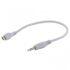 Cablu audio micro USB tata la jack tata de 3,5 mm 30 cm alb foto