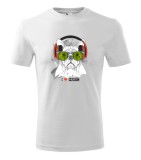 Tricou Personalizat I Love Music cu Bulldog si Casti - Design Cool si Modern