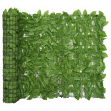 VidaXL Paravan de balcon, frunze verzi, 500x100 cm