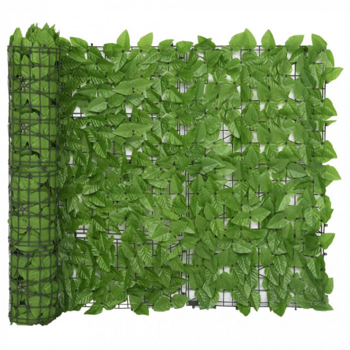 Paravan de balcon, frunze verde &icirc;nchis, 300x100 cm GartenMobel Dekor