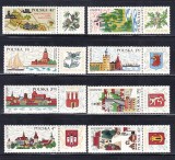 A12 S2 4 - Timbre foarte vechi - Polonia - castele, Spatiu, Nestampilat