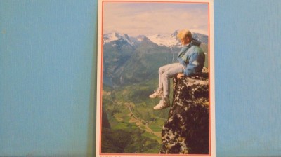 NORVEGIA - VEDERE DE PE MUNTELE DALSNIBBA 1495 m CATRE MARE - NECIRCULATA. foto