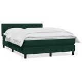 Cumpara ieftin Pat box spring cu saltea, verde inchis, 160x220 cm, catifea