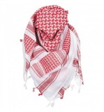 Shemagh rosu alb esarfa arab, 115 x 110 cm, 100% bumbac MFH