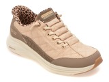Pantofi sport SKECHERS bej, CONTOUR FOAM, din material textil
