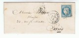 France 1871 Cover + Content 1226 CREVECOEUR OISE to PARIS D.741