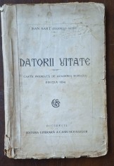 Jean Bart &ndash; &bdquo;Datorii uitate&rdquo;, Ediția a III-a, Casa Școalelor (~1930) &ndash; stare lectură