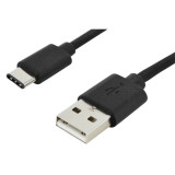 Cablu USB Tata A-USB Tata Tip C,Lungime 1m,Model Negru-Smartphone,Laptop,Hub USB