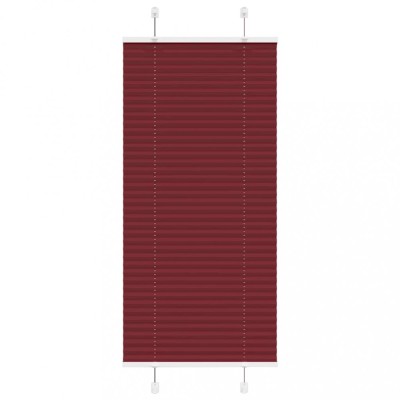 vidaXL Jaluzea plisată Bordeaux Roșu 55x150 cm Lățime țesătură foto