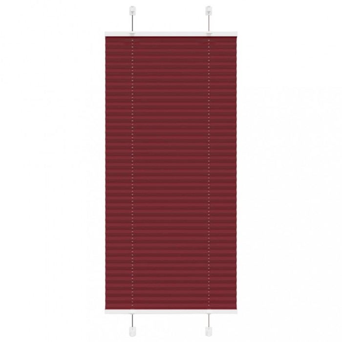 vidaXL Jaluzea plisată Bordeaux Roșu 55x150 cm Lățime țesătură