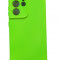 Huse silicon antisoc cu microfibra interior Samsung S21 Ultra Verde Neon