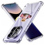 Husa antisoc pentru xiaomi redmi note 14 pro+, airbag pro, transparent, girl power