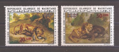 Mauritania 1974-175 ani de la nașterea lui Eugene Delacroix,(supratipar),PA, MNH foto