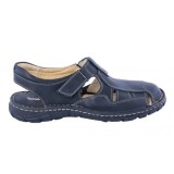 Sandale barbati casual din piele naturala - BRD334N Negru