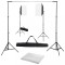 Kit studio foto cu lumini softbox si fundal