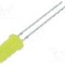 Dioda LED 5mm, galbena, plat, 1.8...2.6V, OPTOSUPPLY - OSY5JA5TK4A