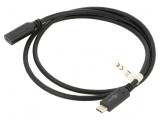 Cablu USB 3.1 USB C 1m negru 5Gbps 60W, Goobay