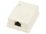 Modul RJ45 Cat 6 Alb pentru Perete Goobay 77634 IDC 8p8c