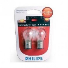 Set 2 becuri auto halogen Philips Extra Duty P21/5W 5W 12V 12499EDBW foto