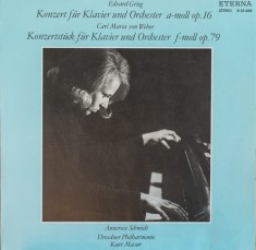Grieg, Carl Maria von Weber - Klavierkonzert Op16, Konzerstuck Op79, Disc vinil foto