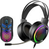 Set gaming, mouse si casti, Marvo MH01, iluminare Rainbow, negru