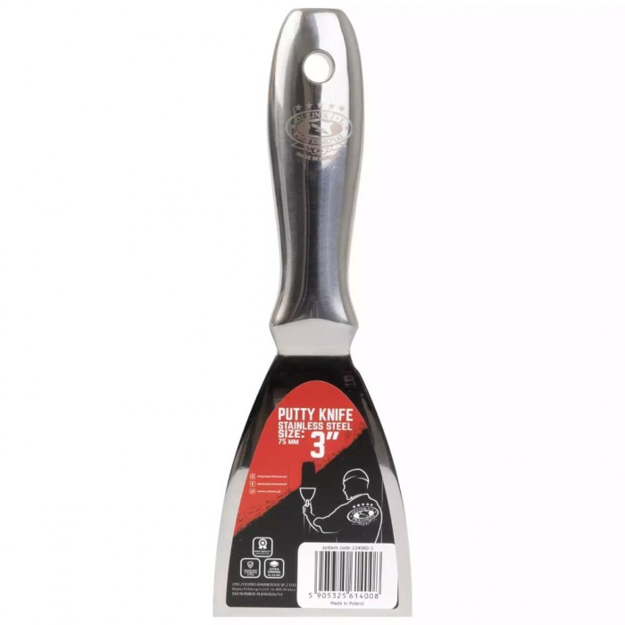 Spaclu inox monobloc, maner metalic, 75 mm, Olejnik