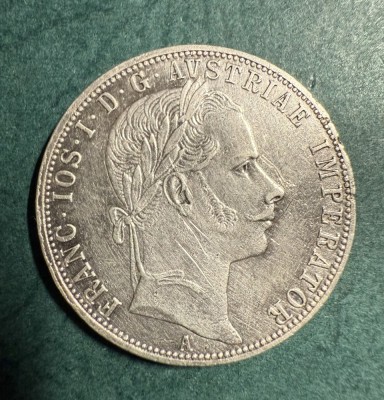 Moneda 1 florin / gulden Austroungaria 1860 foto